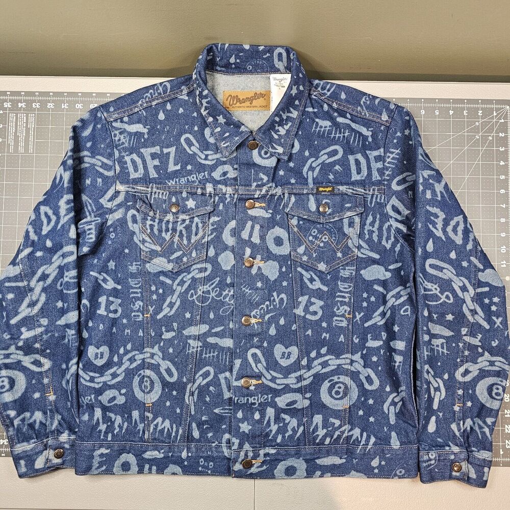Wrangler Deadfellaz Denim Jacket Large Western Limited Streetwear Rockabilly Y2K